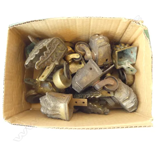 ANTIQUE BRASS CASTORS