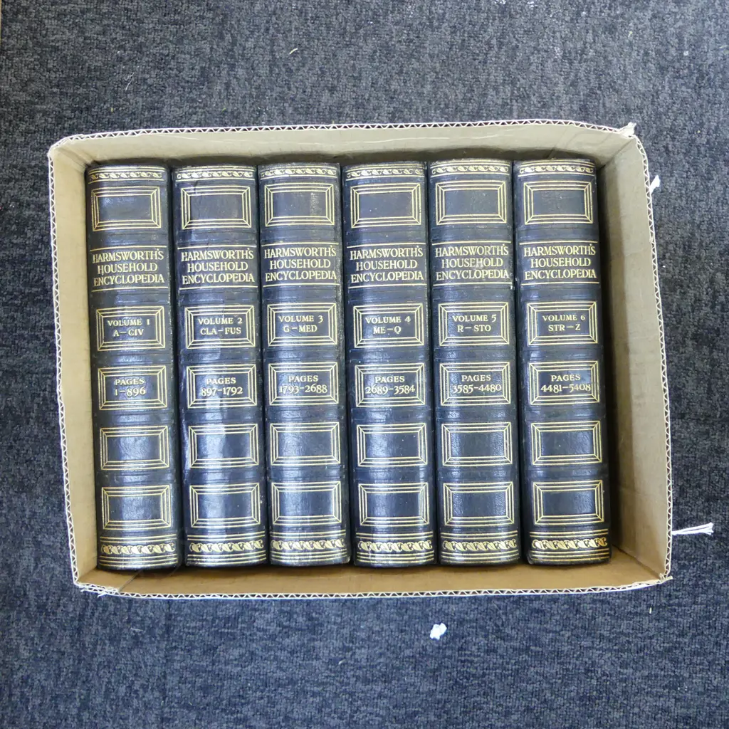 VOLS. 1-6 HARMSWORTH'S HOUSEHOLD ENCYCLOPEDIA Image 1++