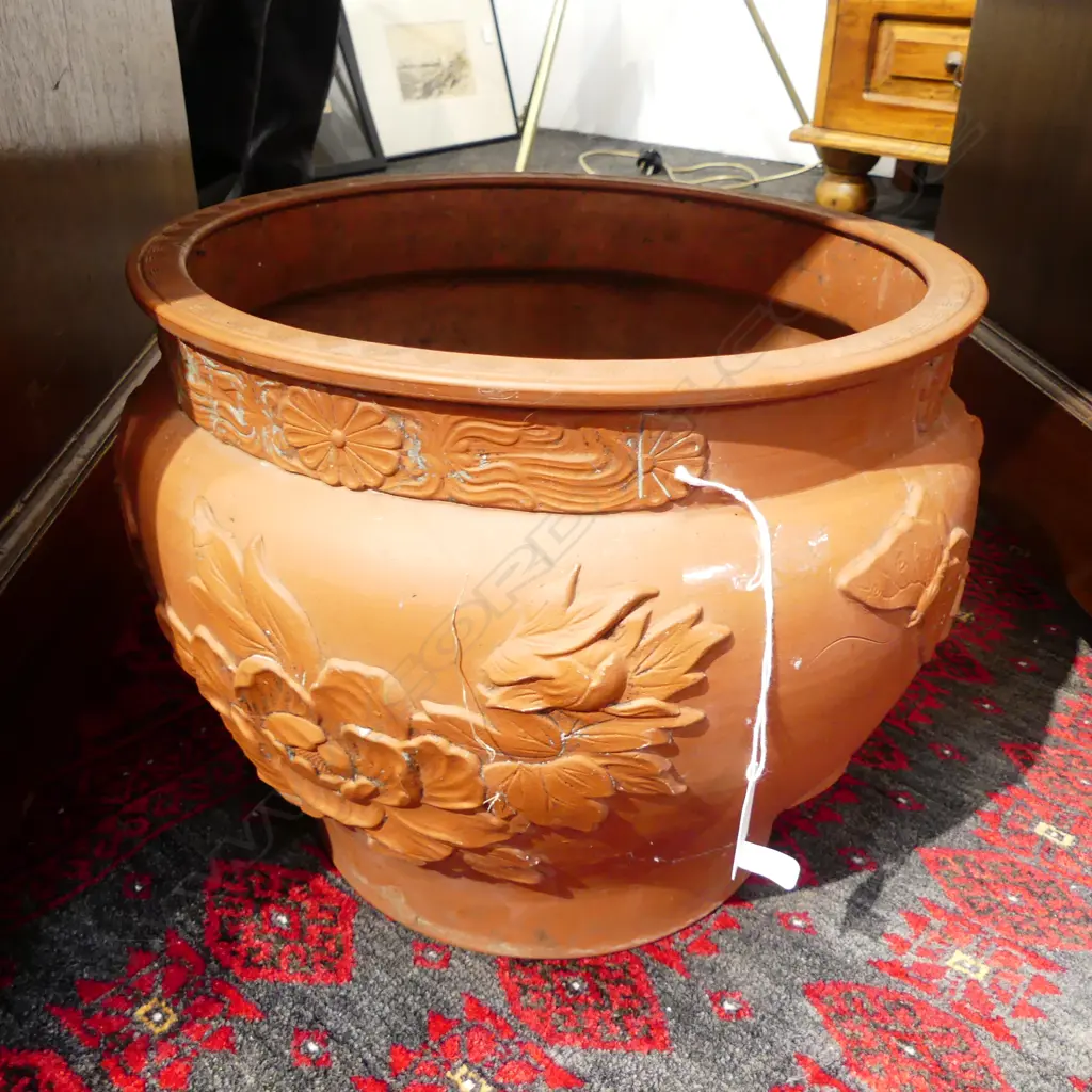 ORIENTAL TERRACOTTA JARDINIERE H.260mm, 340mm dia Image 1++