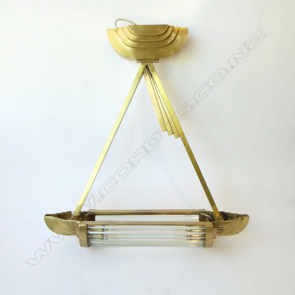 BRASS DECO STYLE PENDANT LIGHT H.550mm Image 1++