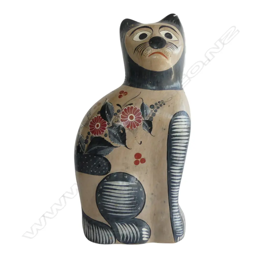 MEXICAN TONALA POTTERY CAT H.505mm Image 1++