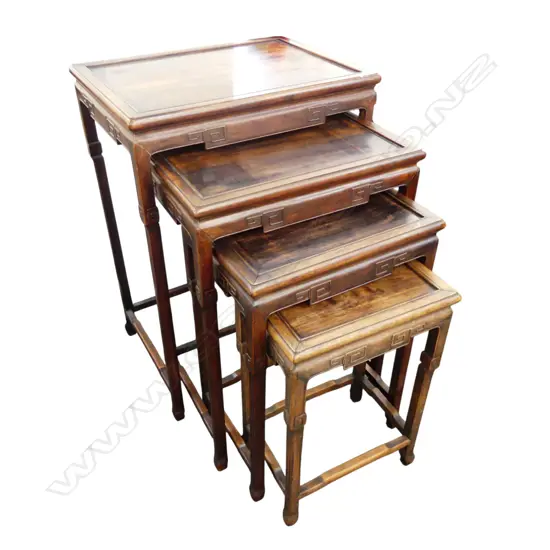 SET OF 4 ORIENTAL NESTING TABLES 500x370x710mm