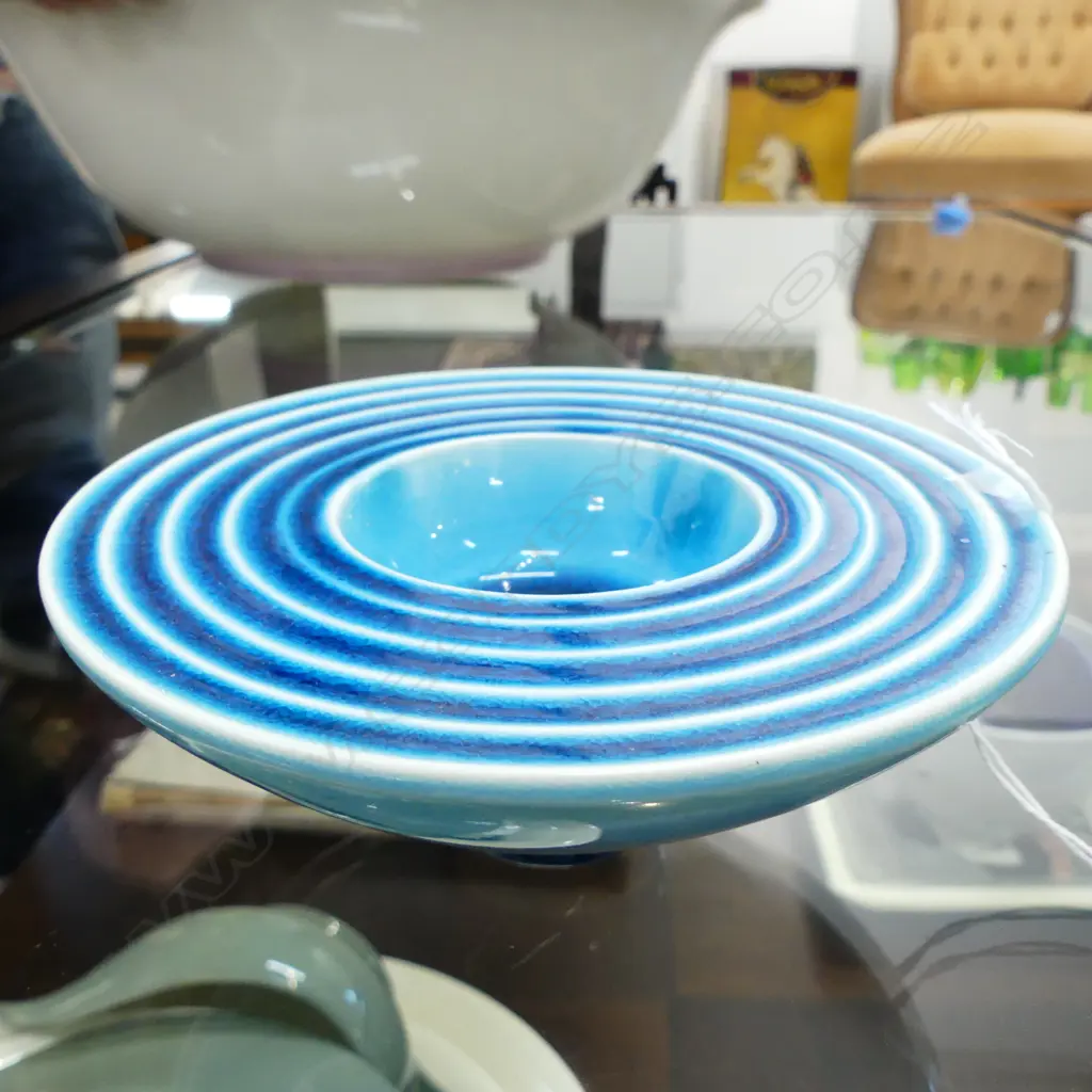 PETER COLLIS? BLUE GLAZED BOWL - NOT MARKED 145mm dia Image 1++