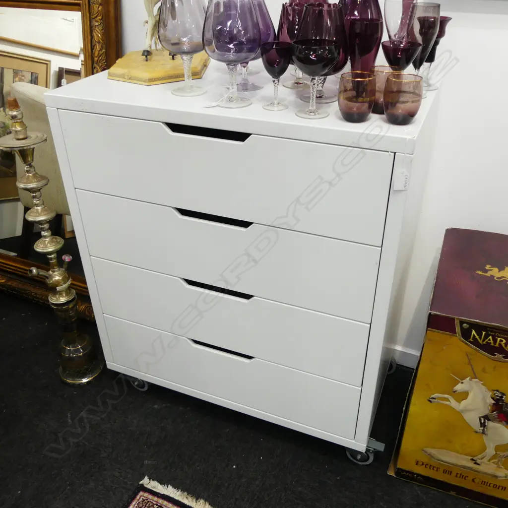 MODERN 4 DRAWER UNIT ON WHEELS 800x450x935mm Image 1++