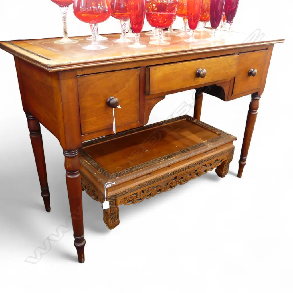 ANTIQUE AUSTRALIAN CEDAR DESK 1060x480x730mm Image 1++