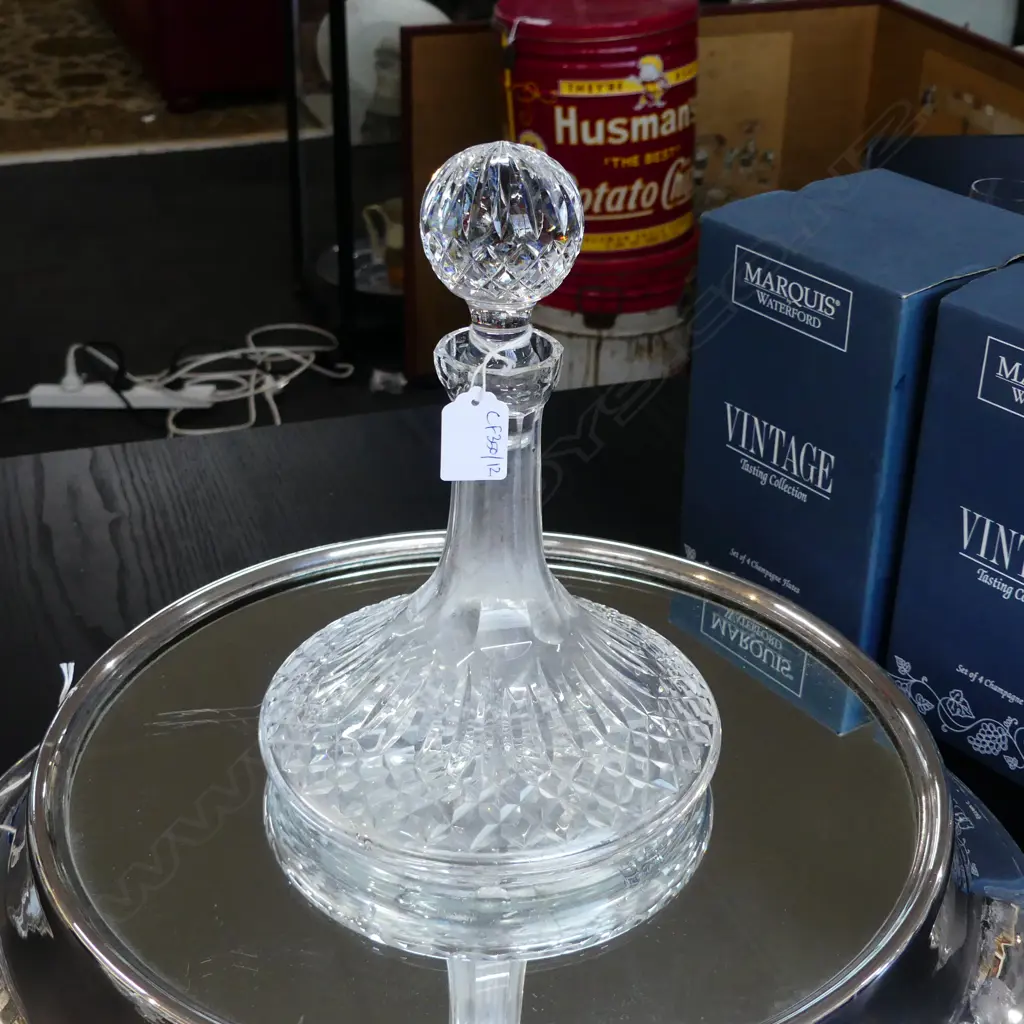 WATERFORD LISMORE SHIPS DECANTER H.260mm 190mm dia Image 1++