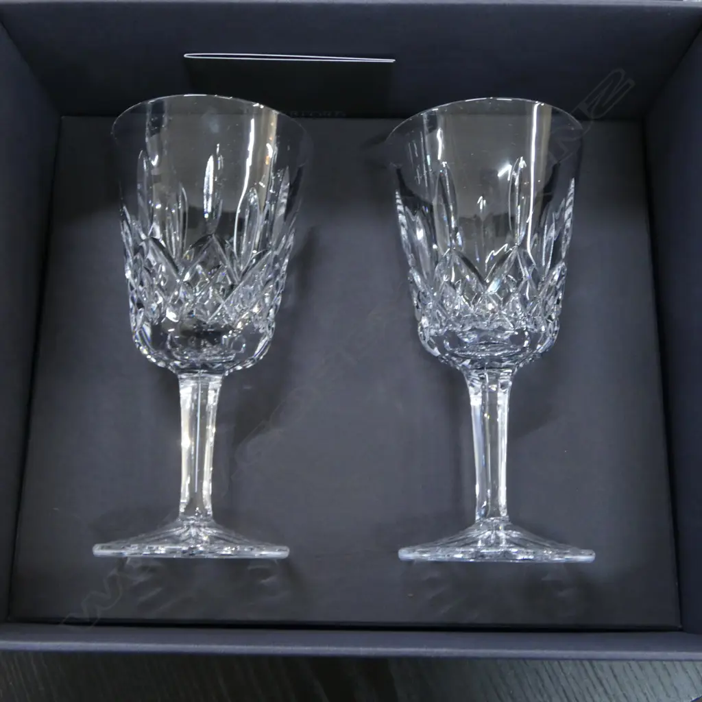 PR WATERFORD LISMORE WINE GOBLETS H.175mm, BOXED Image 1++