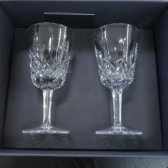 PR WATERFORD LISMORE WINE GOBLETS H.175mm, BOXED
