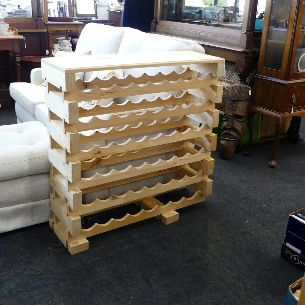 WOODEN WINE RACK 840x290x905mm Image 1++