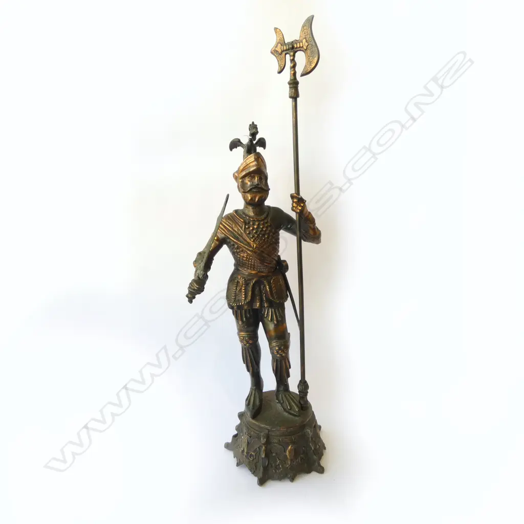 SPELTER KNIGHT IN ARMOUR H.1110mm Image 1++