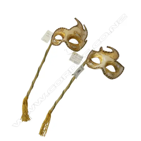 PR OF VENETIAN MASQUERADE MASKS H.450mm
