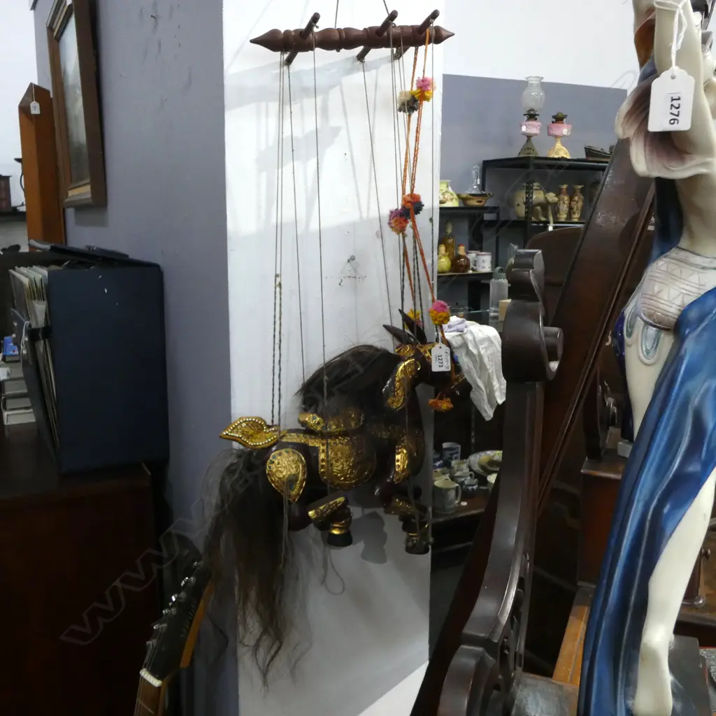 VINTAGE WOODEN PUPPET DONKEY Image 1++