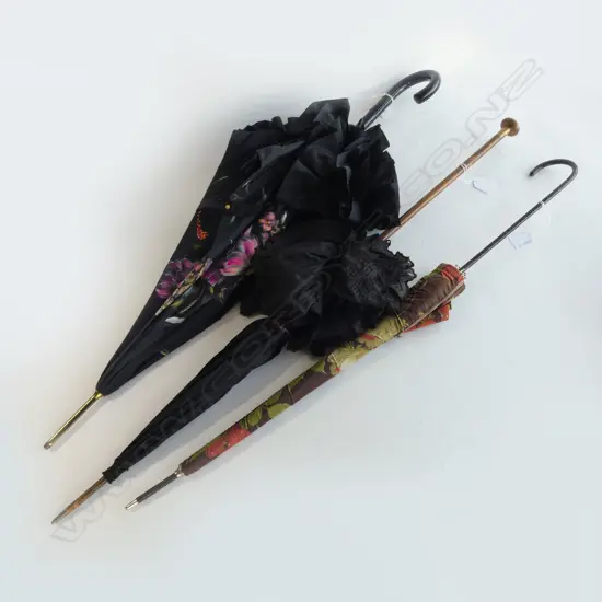 THREE VINTAGE UMBRELLAS