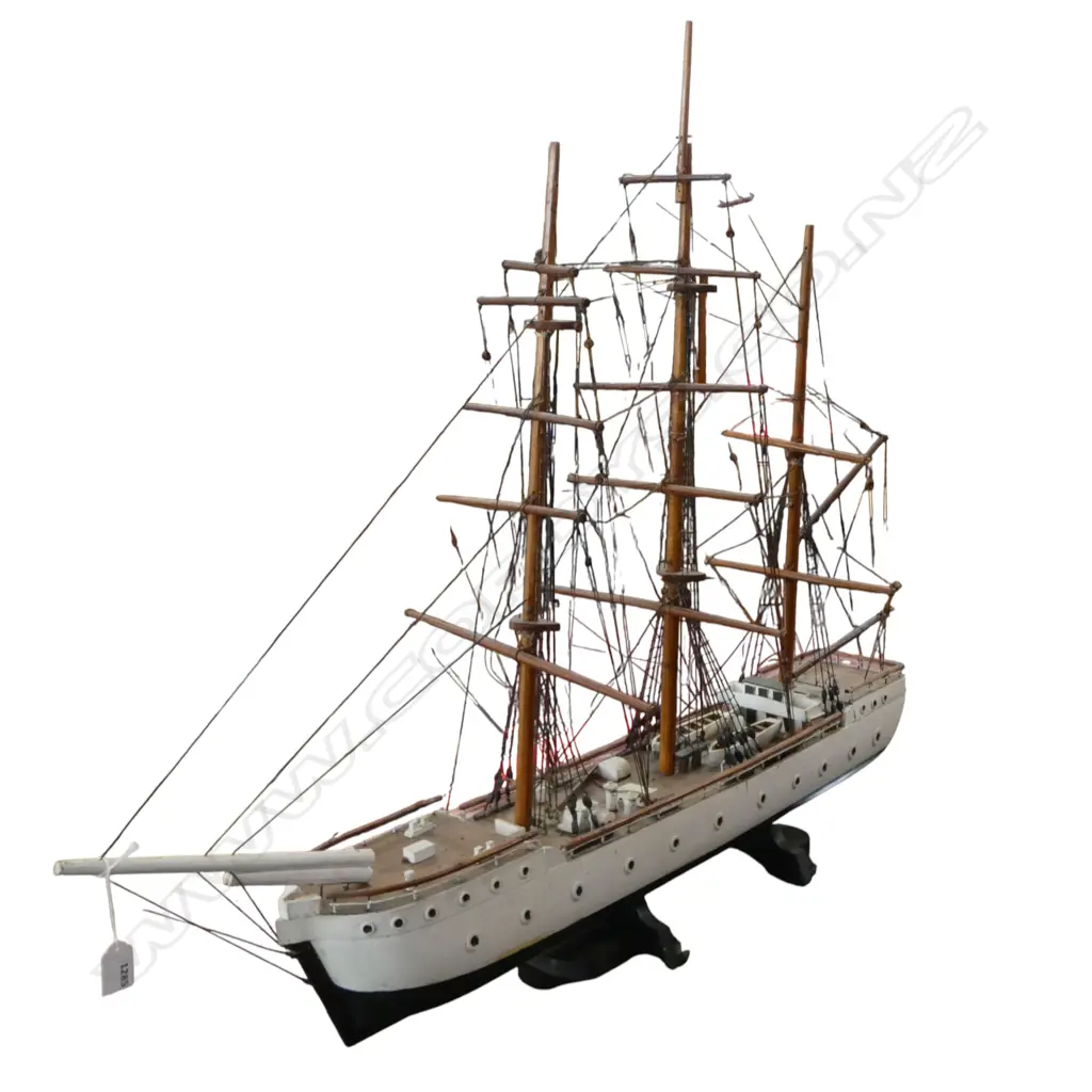 SCRATCH BUILT 3 MAST SAILBOAT - ARC GLORIA? L.1000mm H.850mm Image 1++
