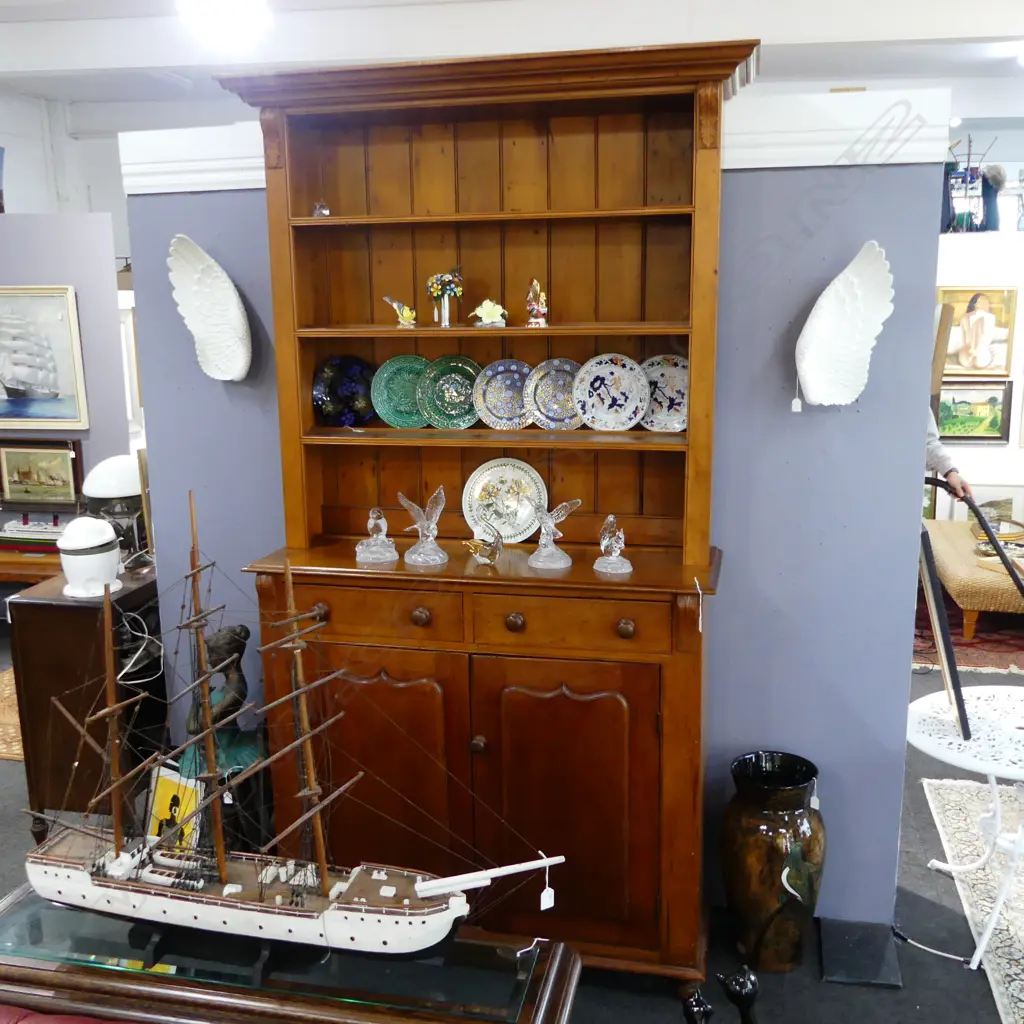 ANTIQUE KAURI WELSH DRESSER 1410x470x2500mm Image 1++
