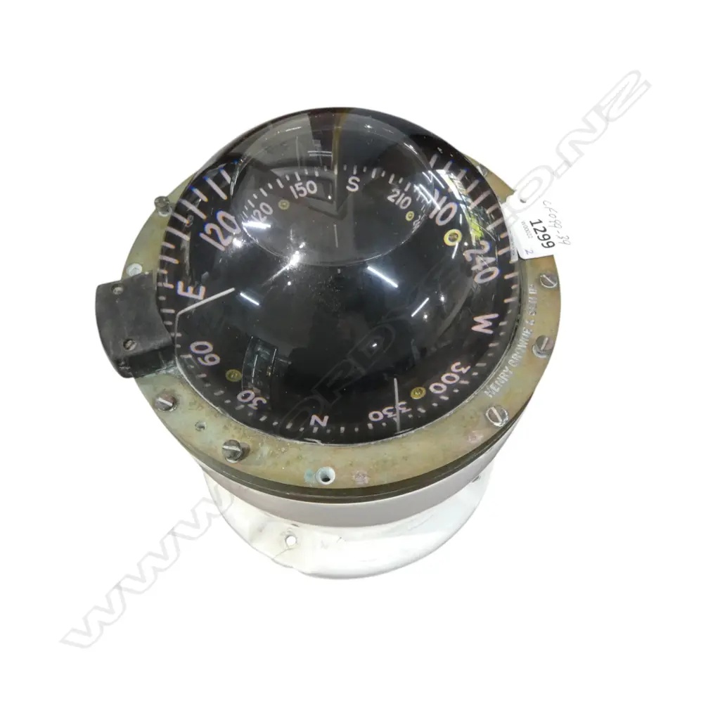 HENRY BROWNE & SON 'SESTREL' SHIPS COMPASS + COVER H220mm Image 1++