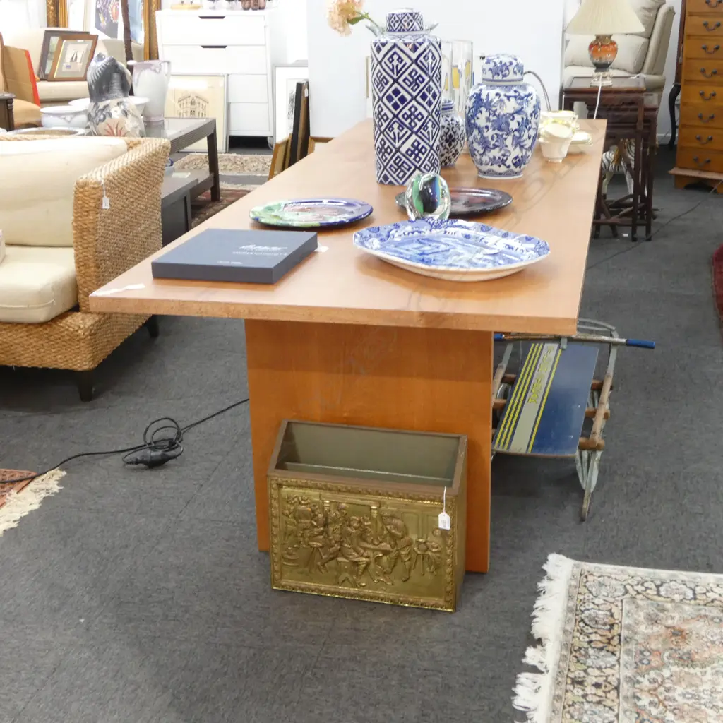 REWAREWA DINING TABLE, STRETCHER BASE 2400x900x720mm Image 1++