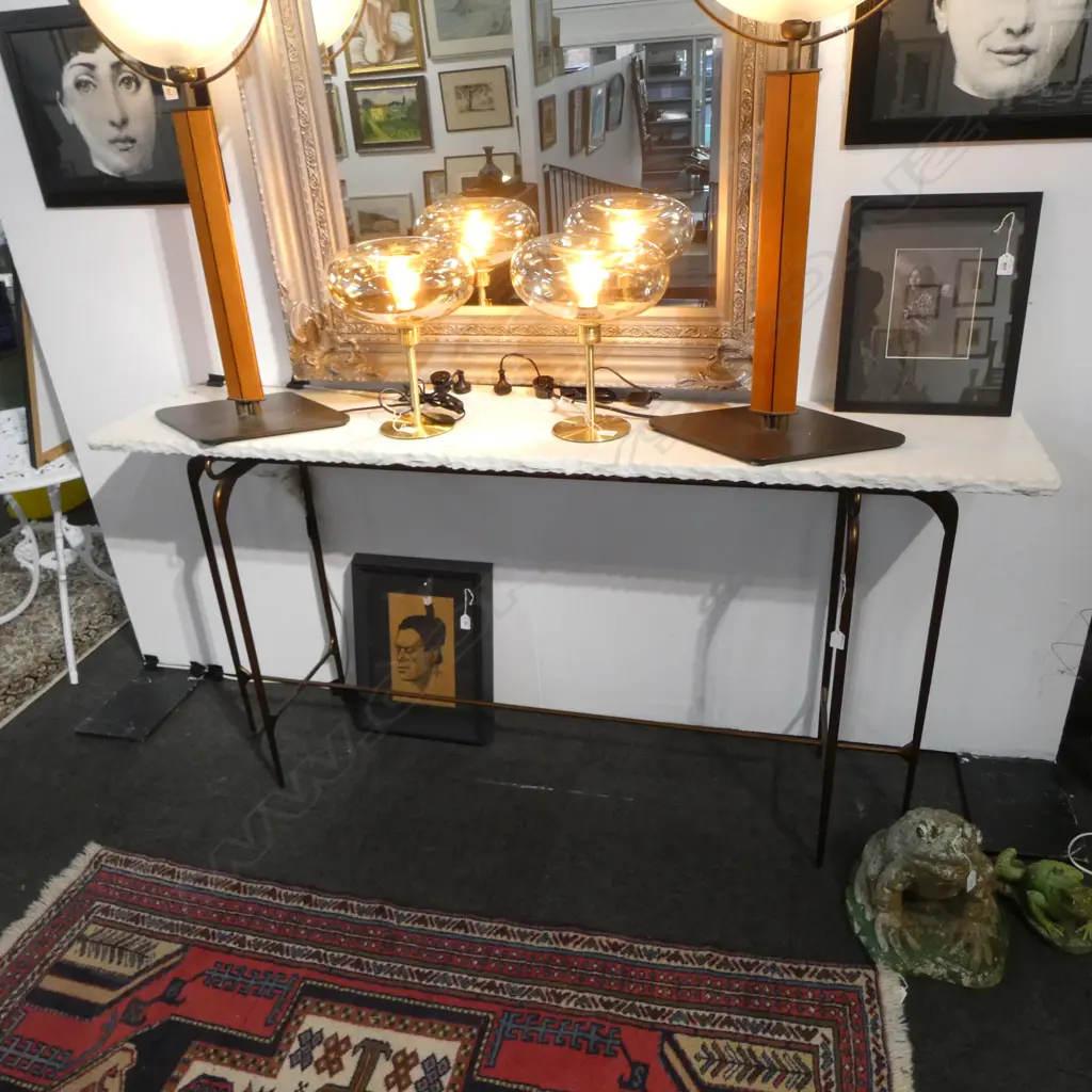 MARBLE TOP CONSOLE TABLE 1780x380x880mm Image 1++