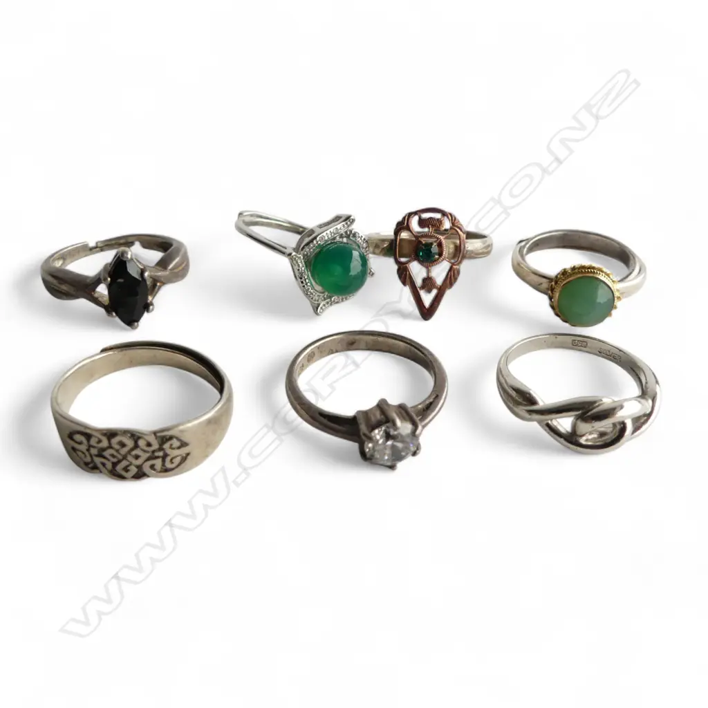 8 COSTUME RINGS, SOME STG Image 1++
