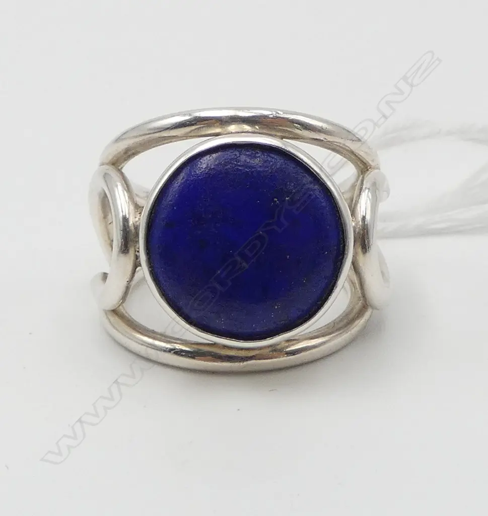 **RTV**  S/SILVER RETRO STYLE LAPIZ DRESS RING 10 GMS SIZE N Image 1++