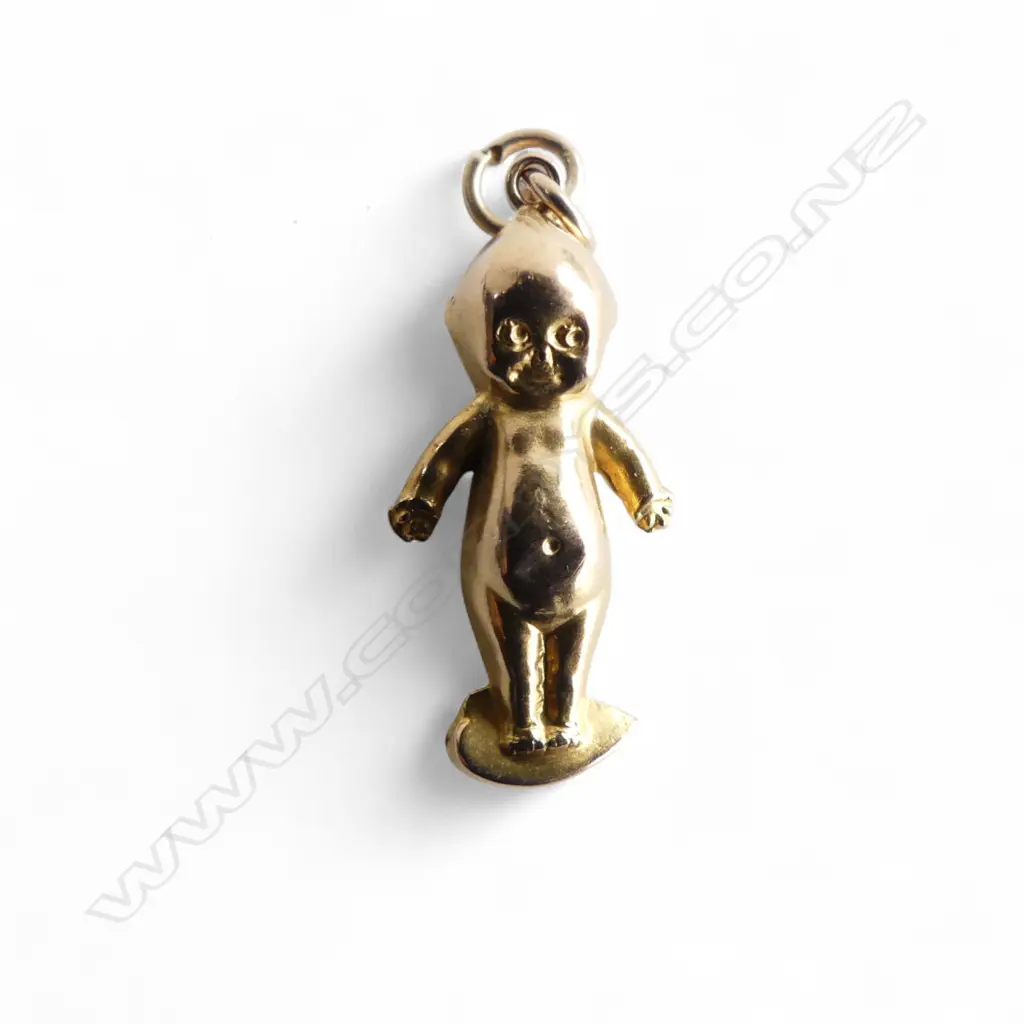 9ct ANTIQUE "CUPIE DOLL" PENDENT/CHARM 1.2 GMS Image 1++