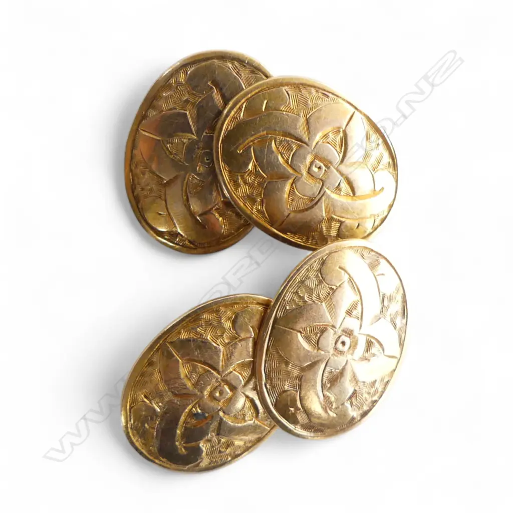 PR 9CT CUFFLINKS, 3.5gms Image 1++