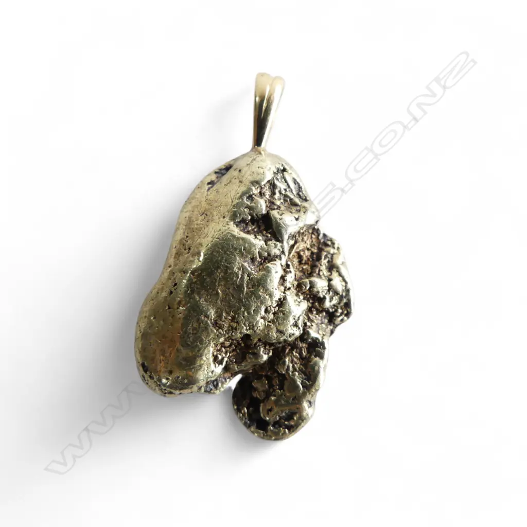 (17) GOLD NUGGET PENDANT 22.83gms VALUATION ATTACHED Image 1++