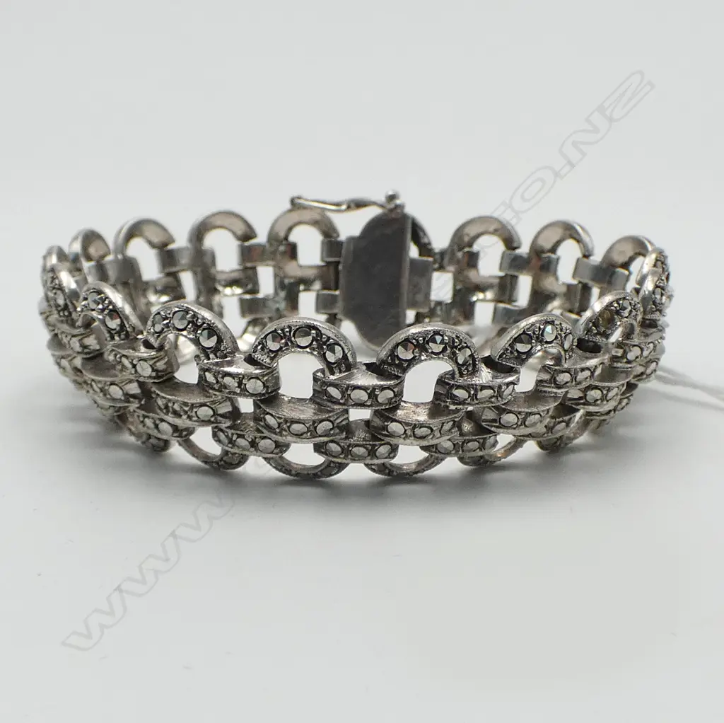 835 SILVER MARCASITE BRACELET Image 1++