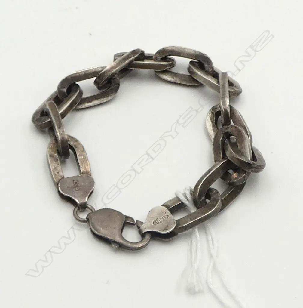 925 SILVER BRACELET, 43.7gms MADE IN ITALY Image 1++