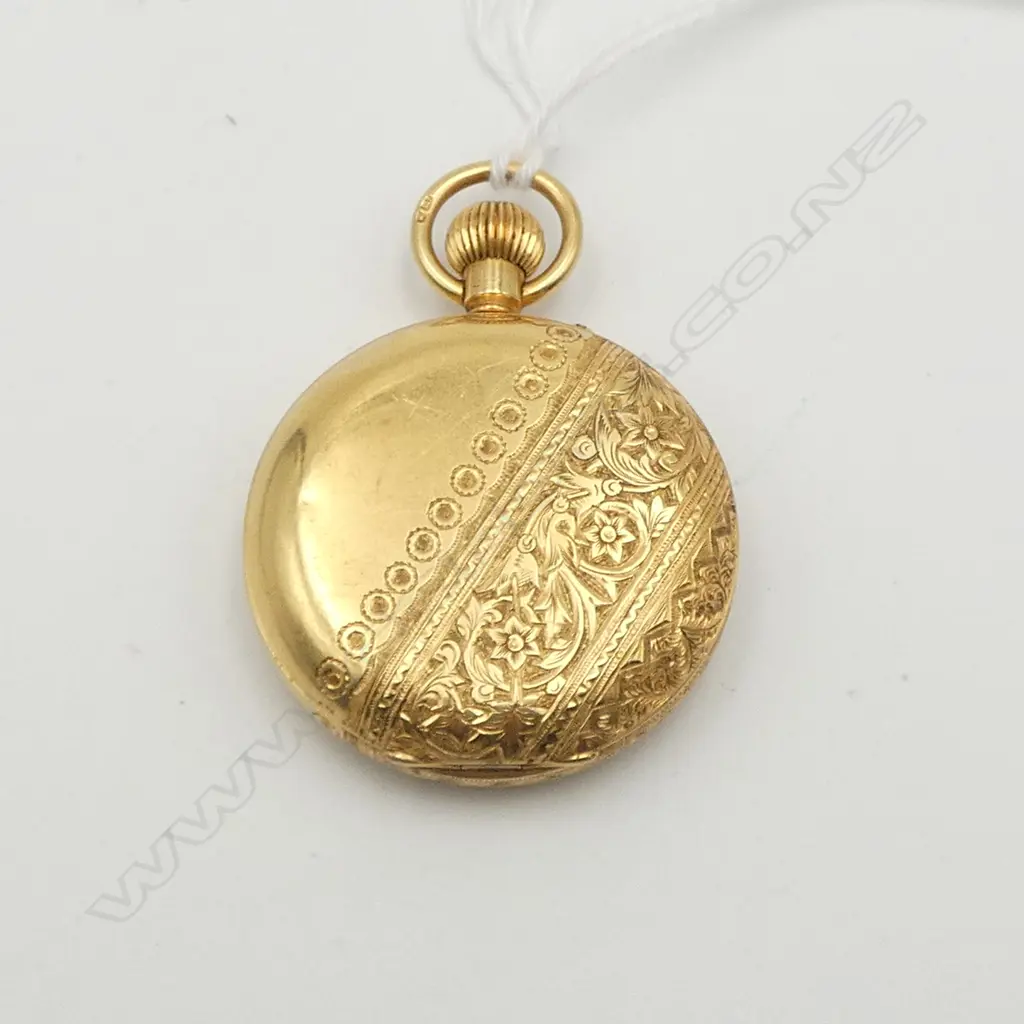 Rotherhams 18ct LADIES FULL HUNTER POCKET WATCH, LONDON 1910  40.9gms bezel & glass loose Image 1++