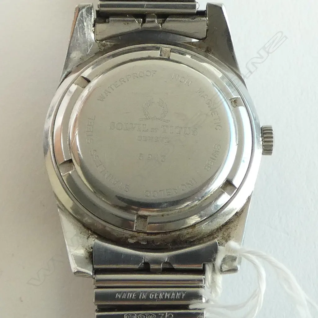 VINTAGE TITUS 'CALYPSOMATIC' GENT'S DIVERS TYPE WRISTWATCH working  Image 1++