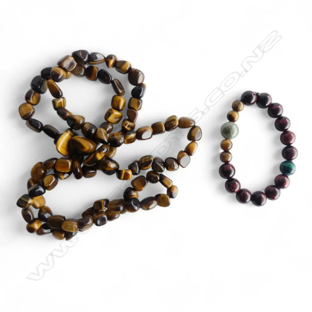 TIGERS EYE NECKLACE & BRACELET Image 1++