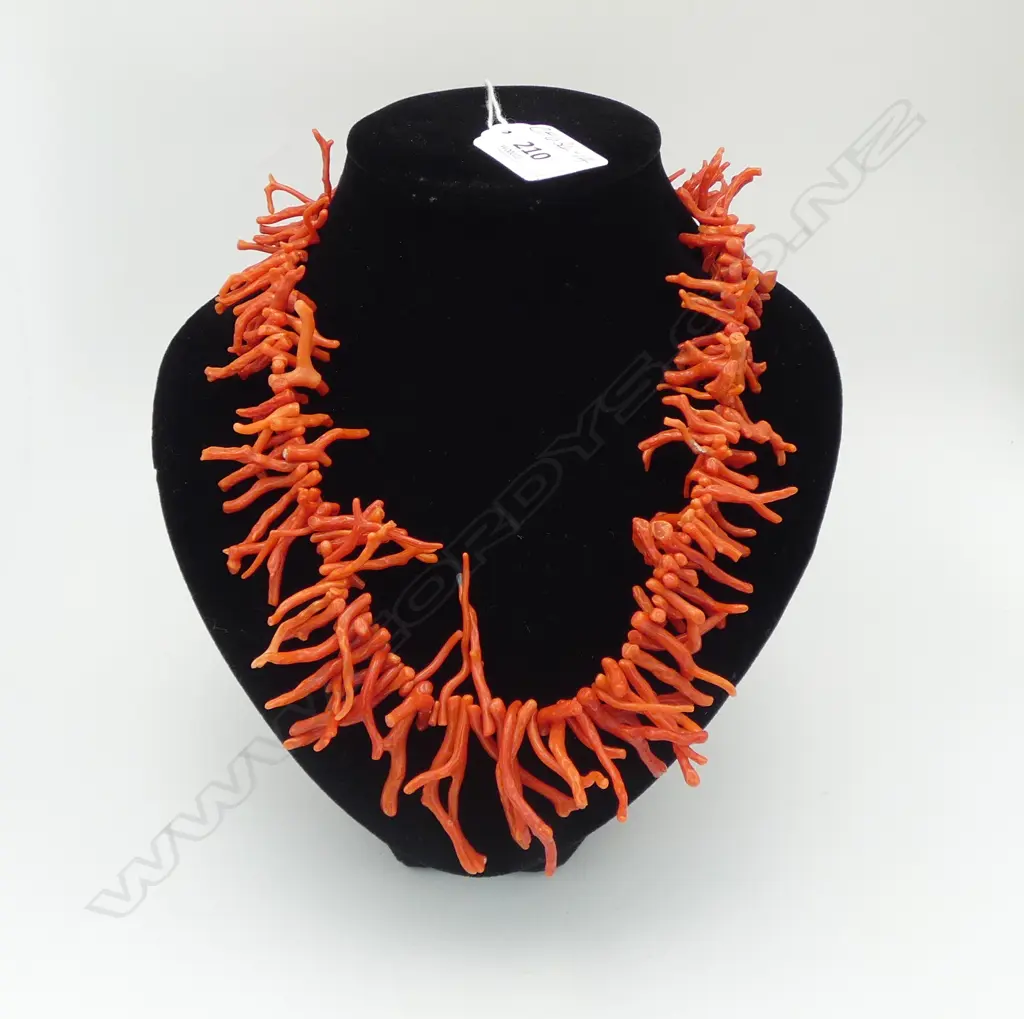 RED CORAL NECKLACE L.500mm Image 1++