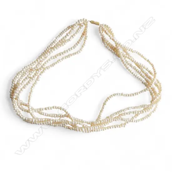 5 STRAND FRESHWATER PEARL CHOKER
