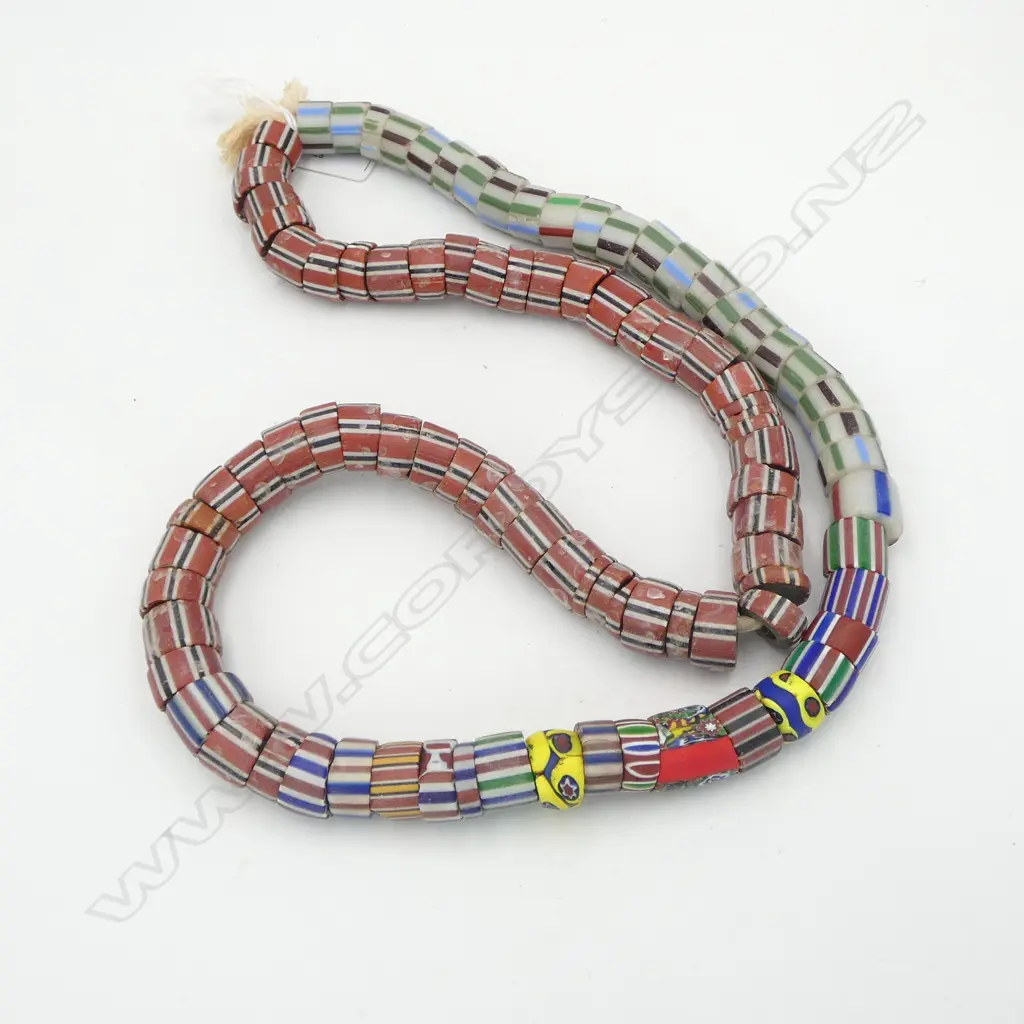 ANTIQUE VENETIAN AFRICAN TRADE BEADS, L.600mm Image 1++