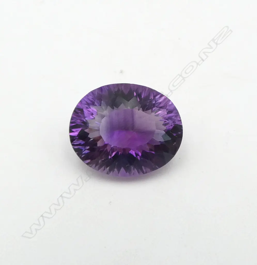 OVAL CUT BOLIVIAN AMETHYST, 17.54gm Image 1++