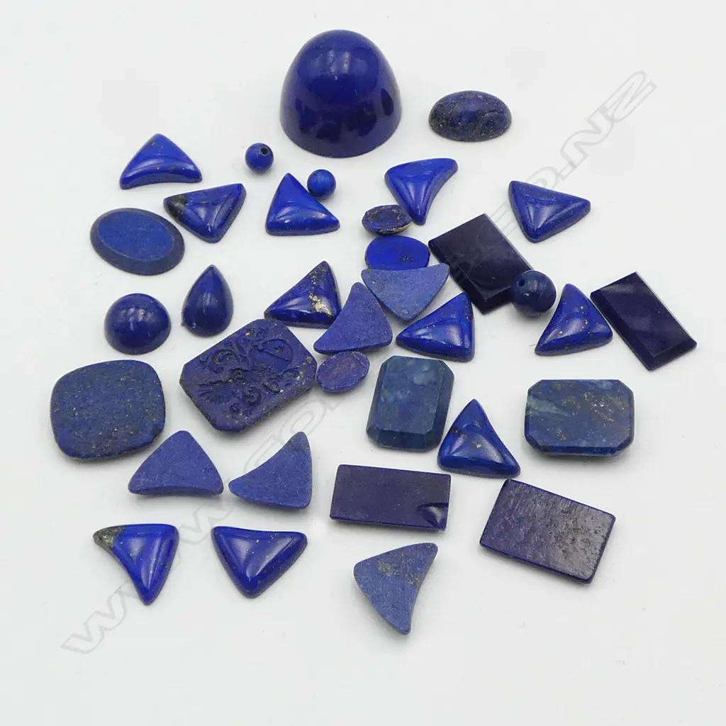 ASST. LAPIS LAZULI CUT PCS & LRG CABOCHON Image 1++