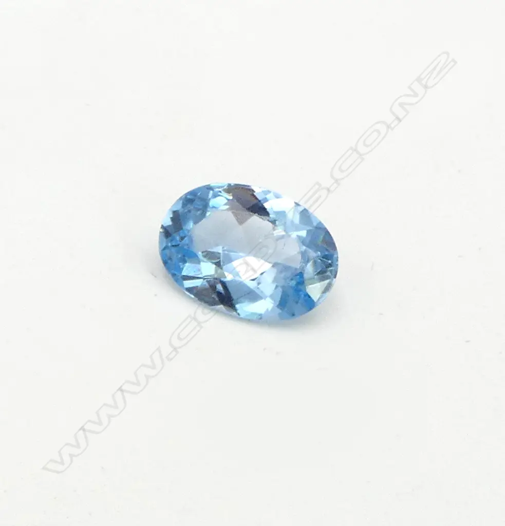 BLUE TOPAZ, OVAL CUT, heat treated, 6.13ct Image 1++