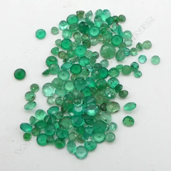 LOOSE EMERALDS, ROUND FACET CUT, 10ct