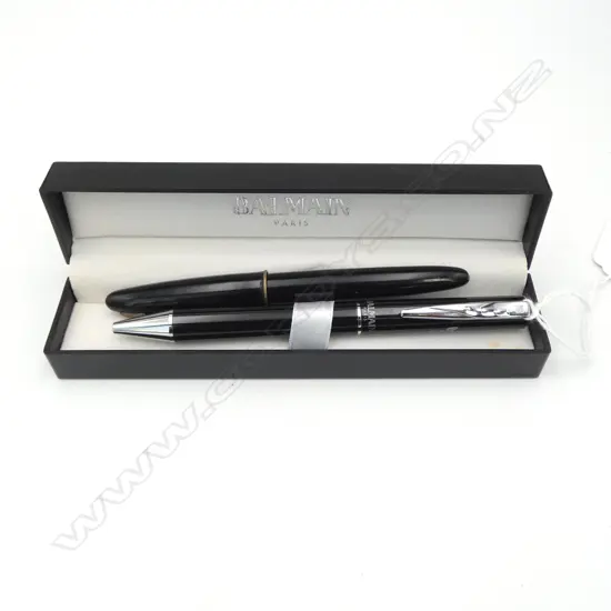 2 PENS; BALLPOINT BALMAIN PARIS (BOXED), FOUNTAIN 'ORBIT SPECIAL'