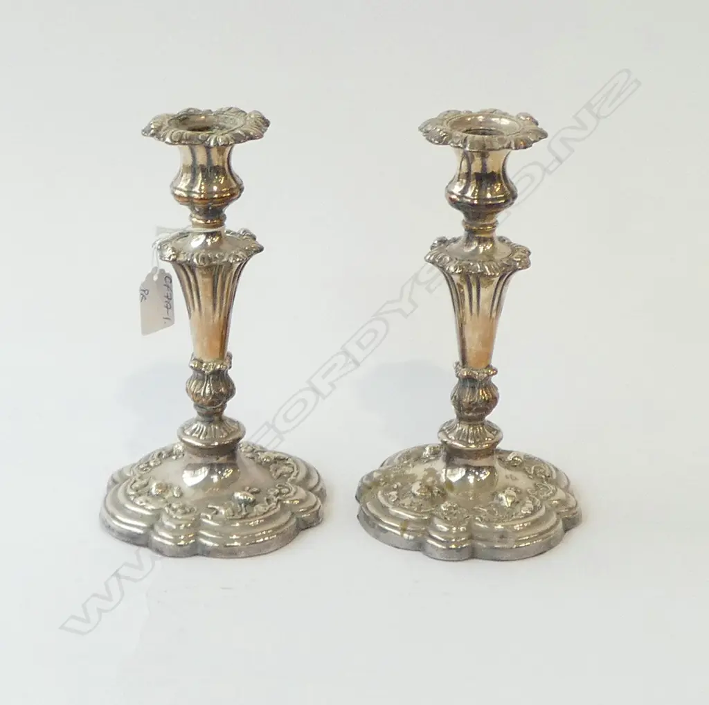 PR SILVER PLATE VINTAGE CANDLE STICKS Image 1++