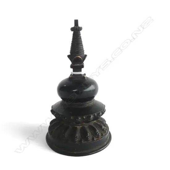 TIBETAN METAL STUPA H.140mm