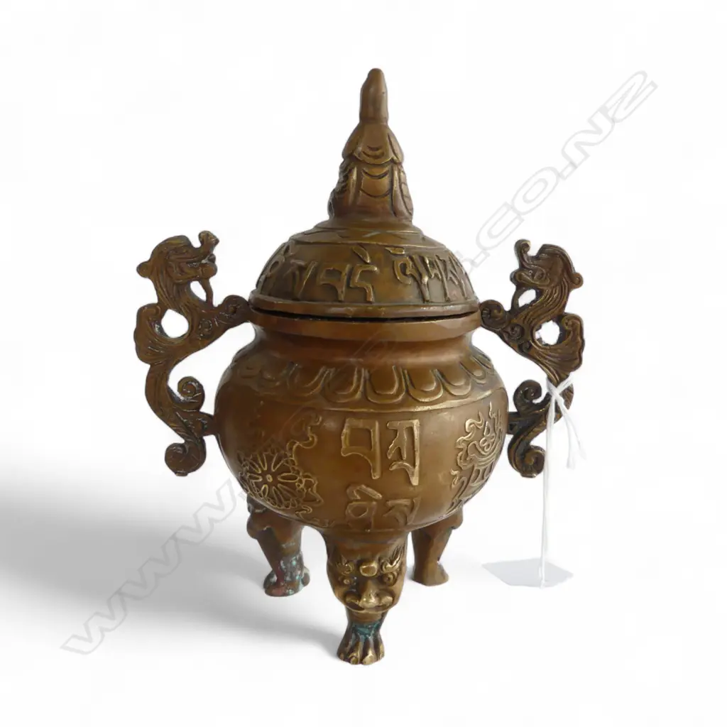 **RTV**  ORIENTAL METAL CENSER H.180mm with buddha figure finial Image 1++