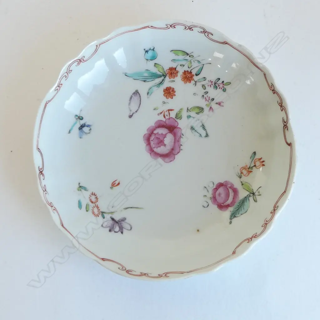 6 ORIENTAL BOWLS, HAIRLINES 150mm dia Image 1++