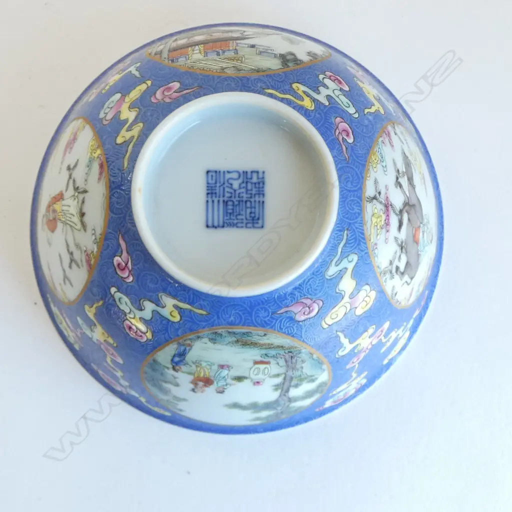 6 ORIENTAL BOWLS, HAIRLINES 150mm dia Image 1++