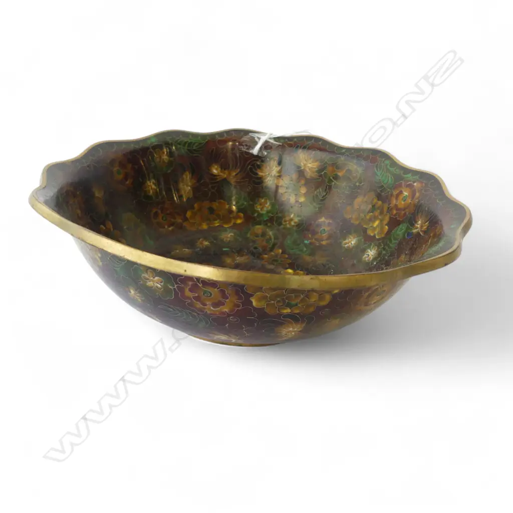 CLOISONNE BOWL 200mm dia  Image 1++
