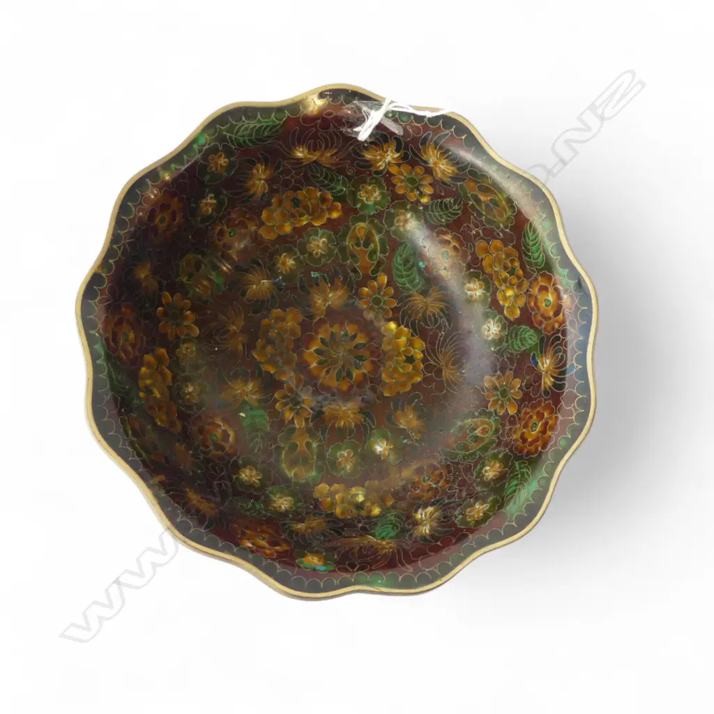 CLOISONNE BOWL 200mm dia  Image 1++