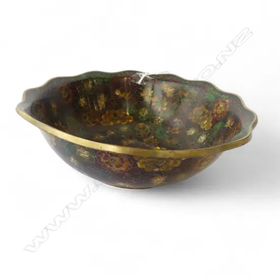 CLOISONNE BOWL 200mm dia 