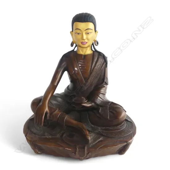 TIBETAN BRONZE MILAREPA BUDDHA FIGURE H.180mm