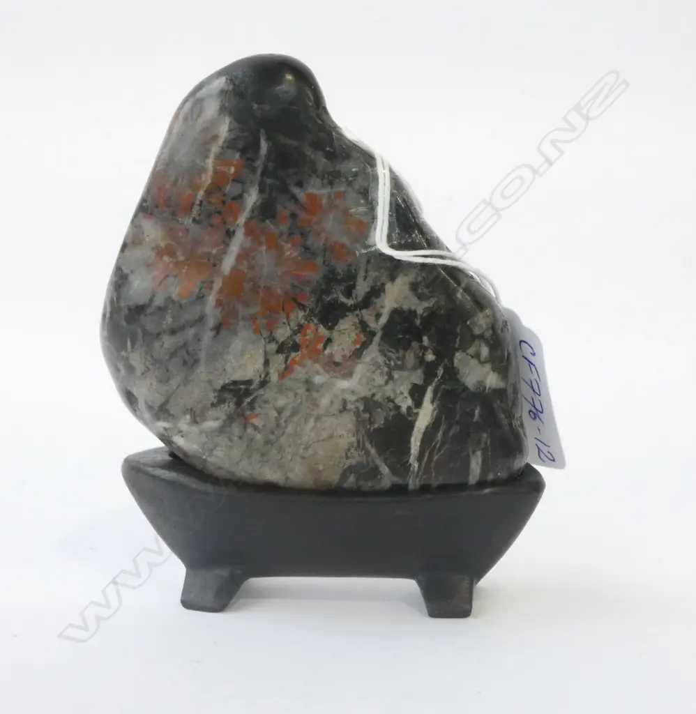 Vintage Japanese small suikseki bonseki plum blossom (Nishiki stone) scholars rock, Image 1++